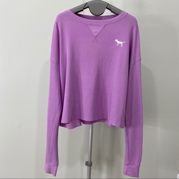 PINK Victoria's Secret Tops - Simple Pink Waffle Long Sleeve Tee from PINK